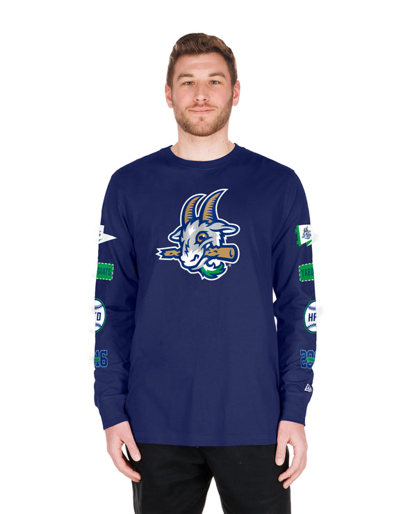 Hartford Yard Goats New Era Adult Patch Long Sleeve