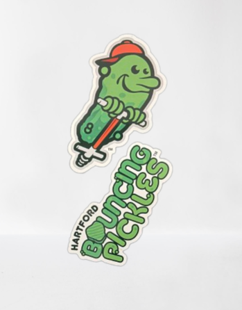 Hartford Yard Goats Bouncing Pickles Double-Up Stickers