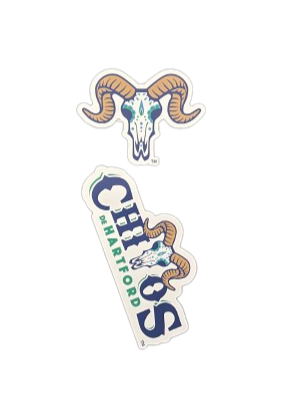 Hartford Yard Goats Chivos de Hartford Double-Up Stickers