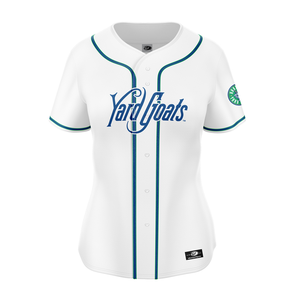 Hartford Yard Goats Women's Home Replica Jersey by OT Sports in White