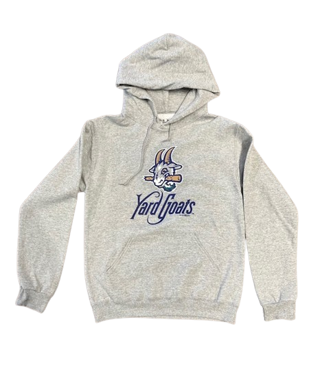 Hartford Yard Goats Retro Brand Logo Hoodie in Light Grey