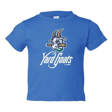 Hartford Yard Goats Toddler BR Primary Logo Tee in Blue