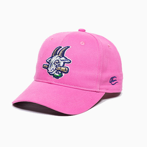 Hartford Yard Goats New Era Pink Logo Adjustable Cap